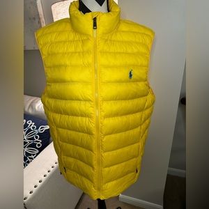 Polo Ralph Lauren - Men’s Yellow Puffer a vest- NWT, Size Large